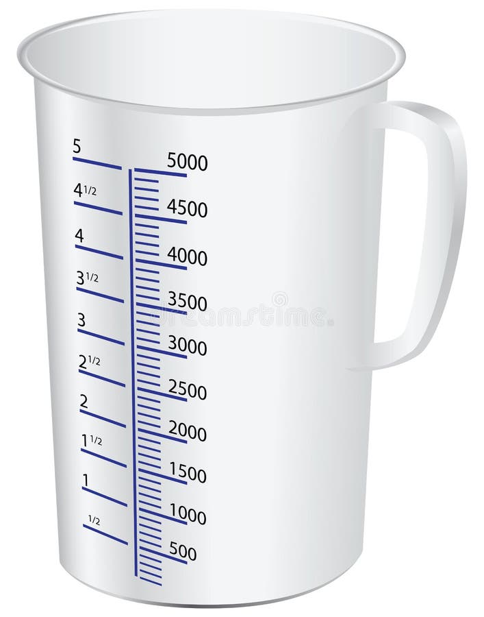 Het meten van kop stock illustratie Het meten van kop stock illustratie
