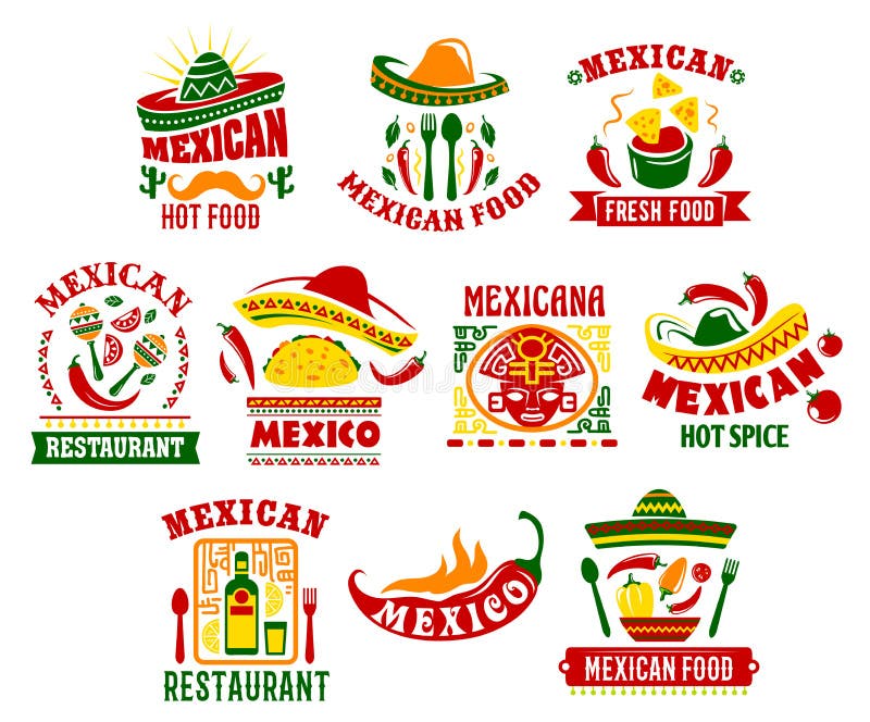 Het Mexicaanse ontwerp van het het restaurantteken van het keuken snelle voedsel