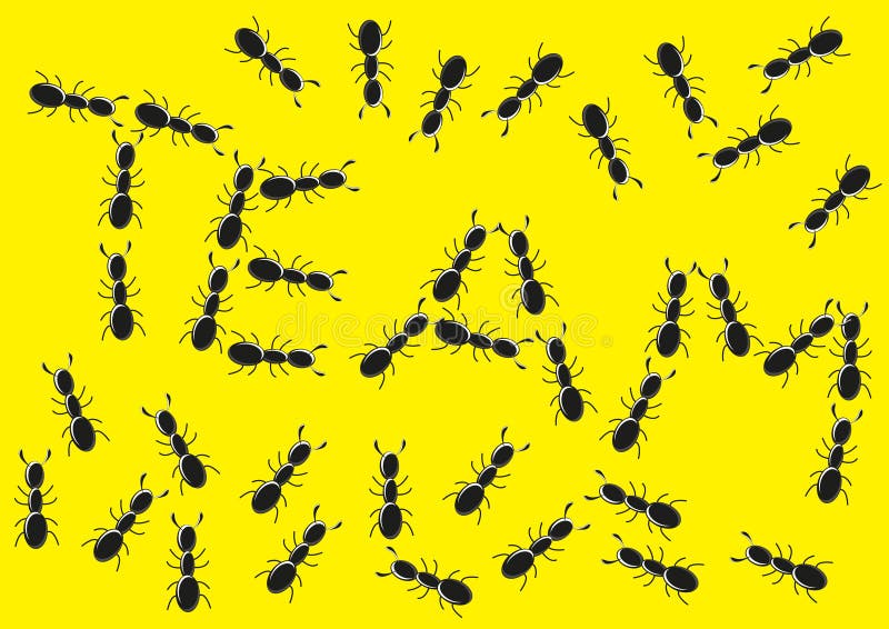 Het mierenteam stock illustratie Het mierenteam stock illustratie
