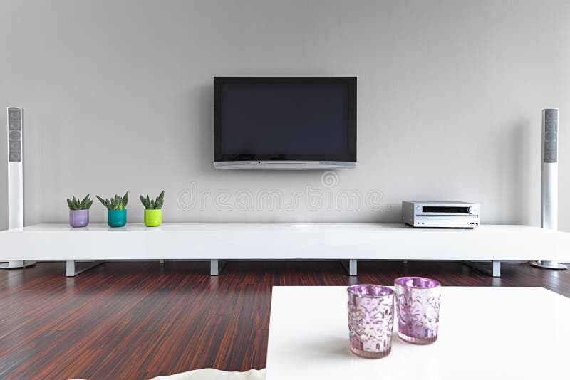 Het moderne Binnenland van de Woonkamer stock fotografie Het moderne Binnenland van de Woonkamer stock fotografie