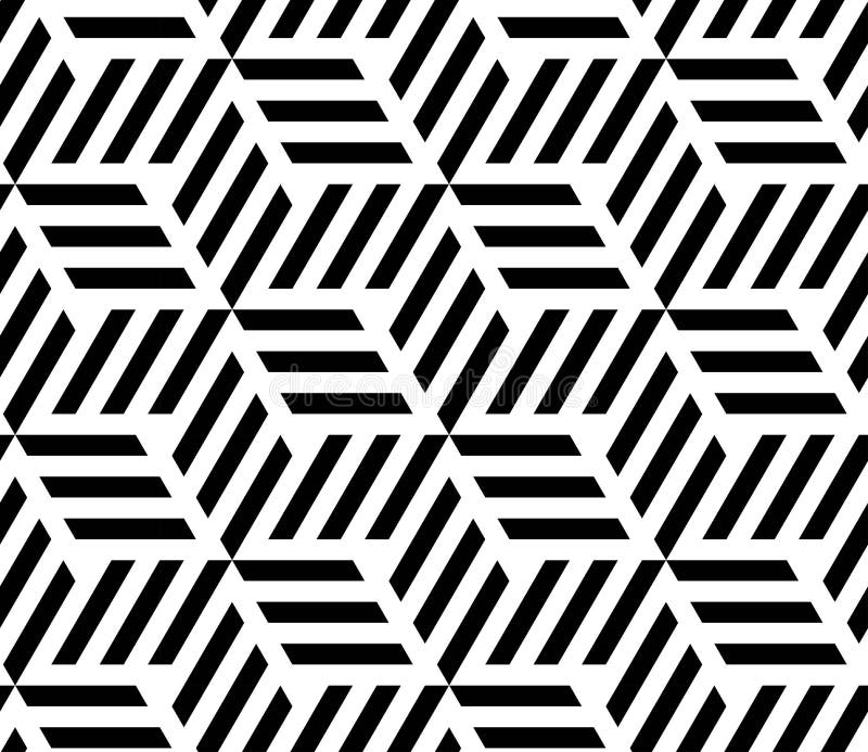HET MODERNE LINEAIRE NAADLOZE VECTORpatroon VAN GEOMERTIC ZWART-WIT GESTREEPTE RUIT Op kunstontwerp stock illustratie HET MODERNE LINEAIRE NAADLOZE VECTORpatroon VAN GEOMERTIC ZWART-WIT GESTREEPTE RUIT Op kunstontwerp stock illustratie