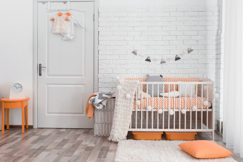 Het modieuze binnenland van de babyruimte royalty-vrije stock afbeelding Het modieuze binnenland van de babyruimte royalty-vrije stock afbeelding