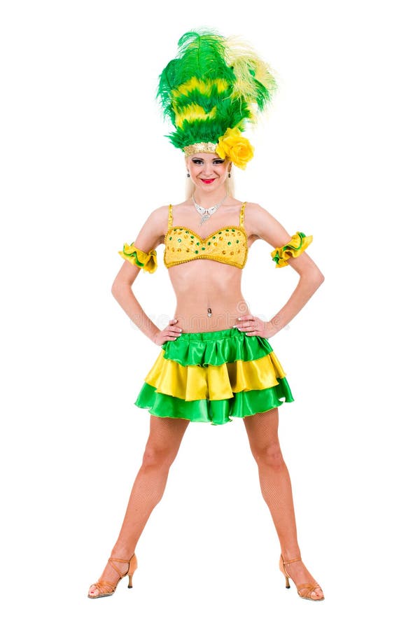 Het mooie Carnaval dansersvrouw stellen royalty-vrije stock fotografie Het mooie Carnaval dansersvrouw stellen royalty-vrije stock fotografie