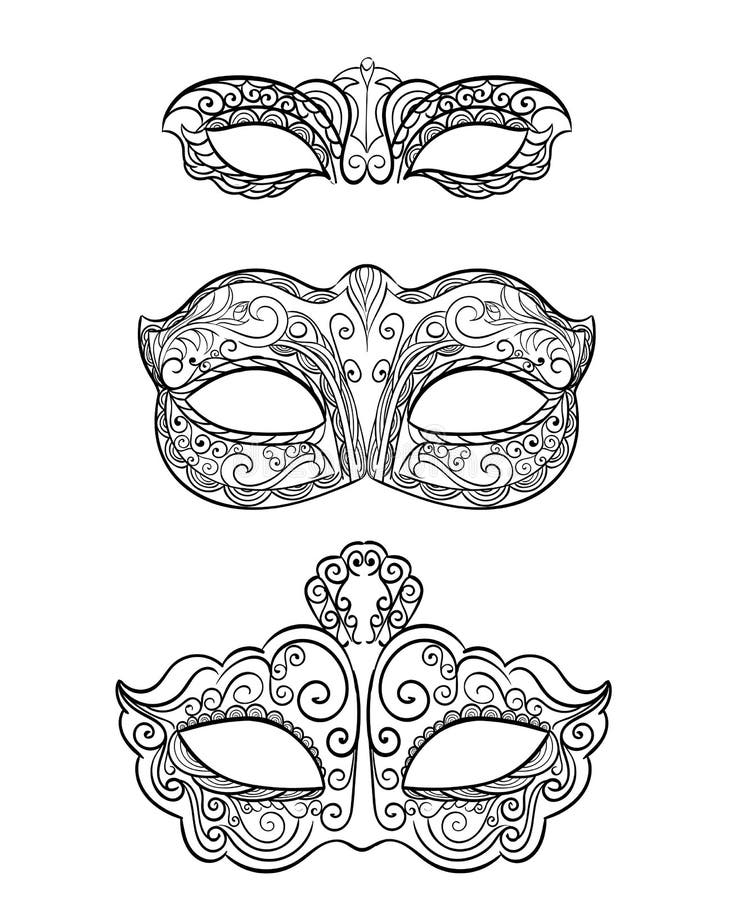 Het mooie zwarte die masker van de kantmaskerade op witte achtergrond wordt geïsoleerd ornate royalty-vrije illustratie Het mooie zwarte die masker van de kantmaskerade op witte achtergrond wordt geïsoleerd ornate royalty-vrije illustratie