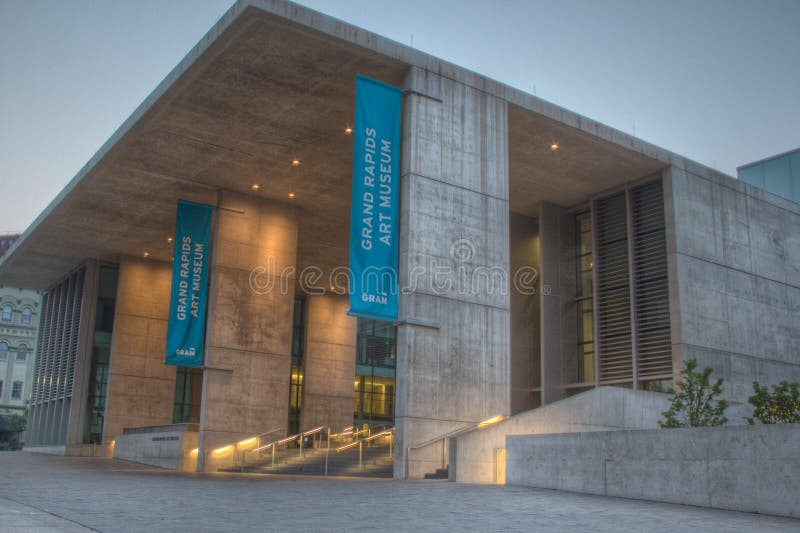 Het Museum van de Kunst van Grand Rapids stock foto's Het Museum van de Kunst van Grand Rapids stock foto's