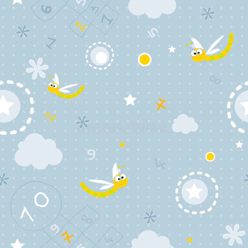 Het naadloze patroon van de baby stock illustratie Het naadloze patroon van de baby stock illustratie