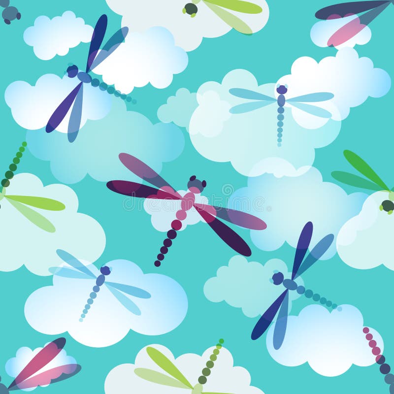 Het naadloze patroon van de lente vector illustratie Het naadloze patroon van de lente vector illustratie