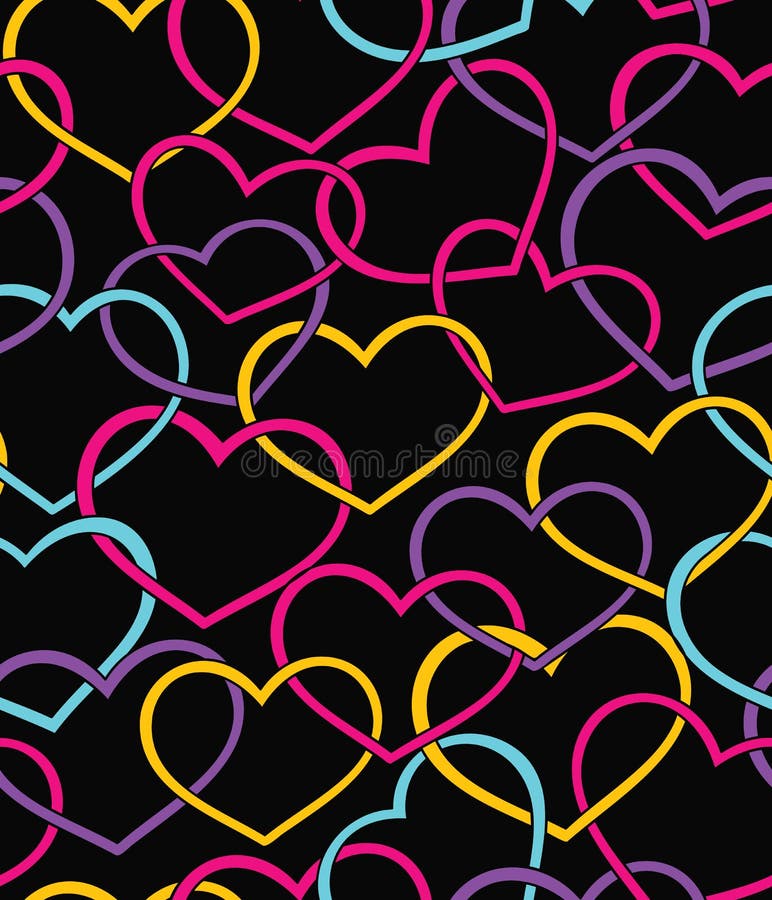 Het naadloze patroon van de valentijnskaart stock illustratie Het naadloze patroon van de valentijnskaart stock illustratie