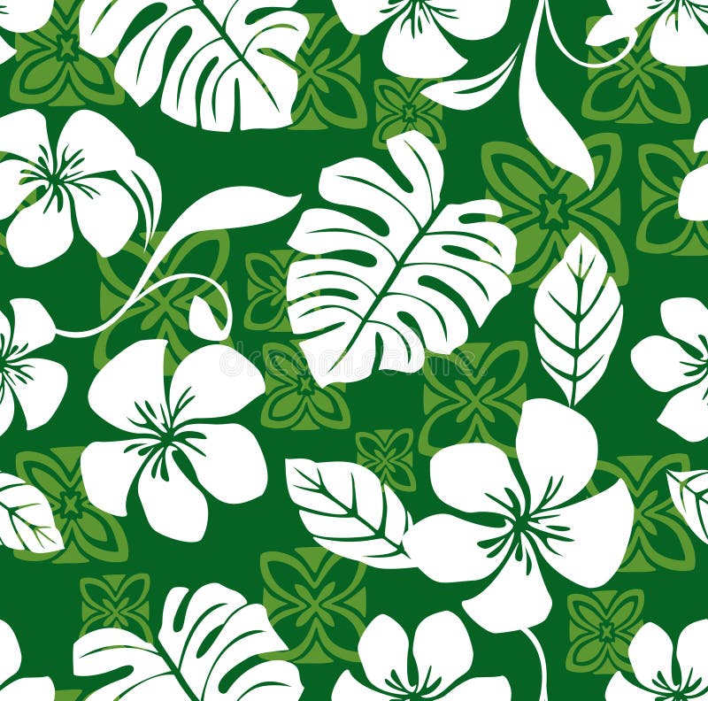 Het naadloze Patroon van het Overhemd van de Vrijdag Aloha Hawaiiaanse royalty-vrije illustratie Het naadloze Patroon van het Overhemd van de Vrijdag Aloha Hawaiiaanse royalty-vrije illustratie