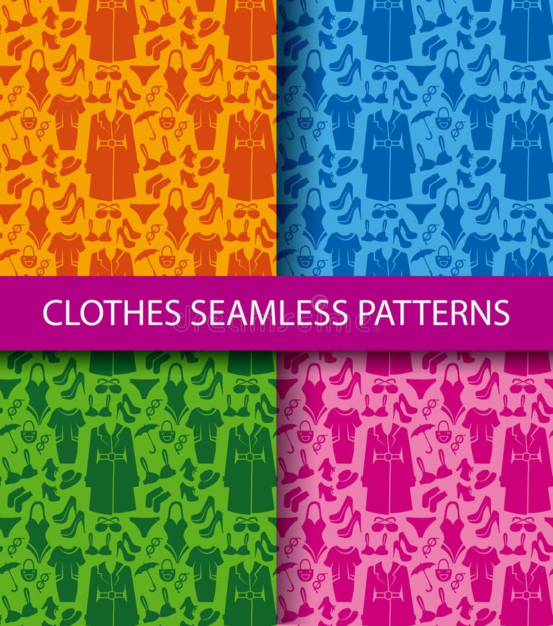 Het naadloze patroon van kleren vector illustratie