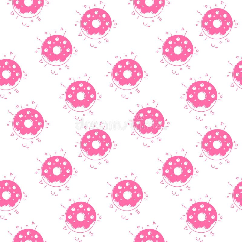 Het naadloze roze van de patroondoughnut royalty-vrije illustratie Het naadloze roze van de patroondoughnut royalty-vrije illustratie