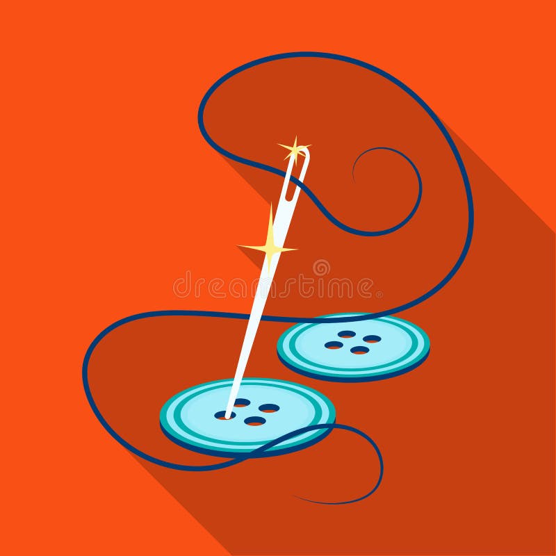 Het naaien van knopen Het naaien en materiaal enig pictogram in het vlakke Web van de de voorraadillustratie van het stijl vector royalty-vrije illustratie Het naaien van knopen Het naaien en materiaal enig pictogram in het vlakke Web van de de voorraadillustratie van het stijl vector royalty-vrije illustratie