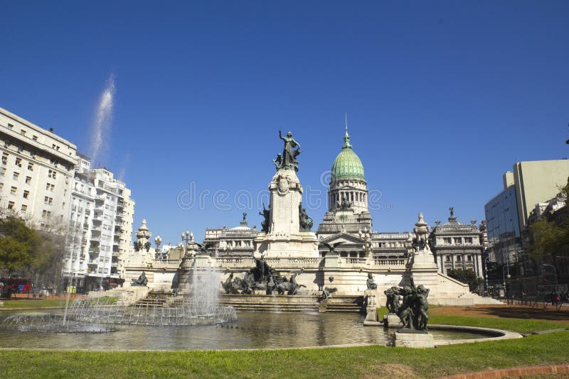 Het nationale Congres in Buenos aires, Argentinië stock foto Het nationale Congres in Buenos aires, Argentinië stock foto