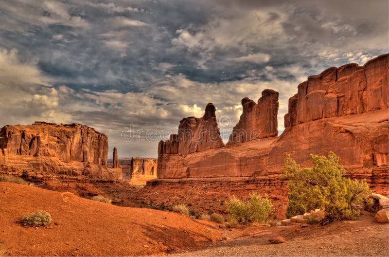 Het Nationale Park van bogen, Utah, de V.S. stock foto's Het Nationale Park van bogen, Utah, de V.S. stock foto's