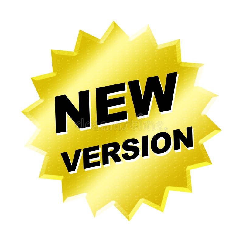 Het nieuwe Teken van de Versie stock illustratie Het nieuwe Teken van de Versie stock illustratie