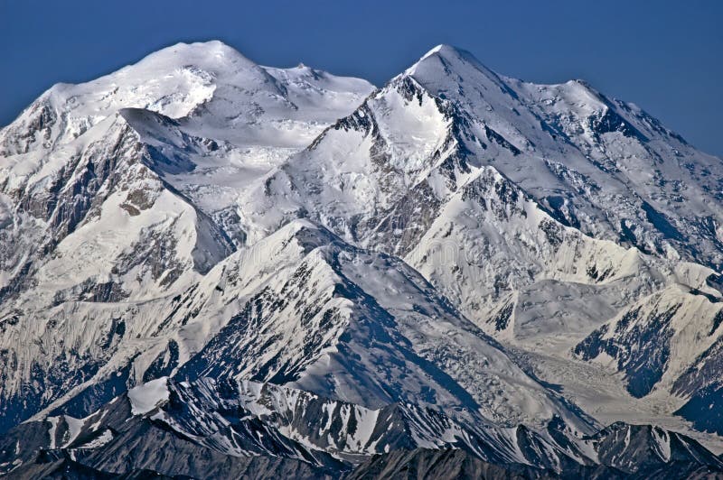 Het Noorden van MT McKinley en de Piek van het Zuiden royalty-vrije stock afbeelding Het Noorden van MT McKinley en de Piek van het Zuiden royalty-vrije stock afbeelding