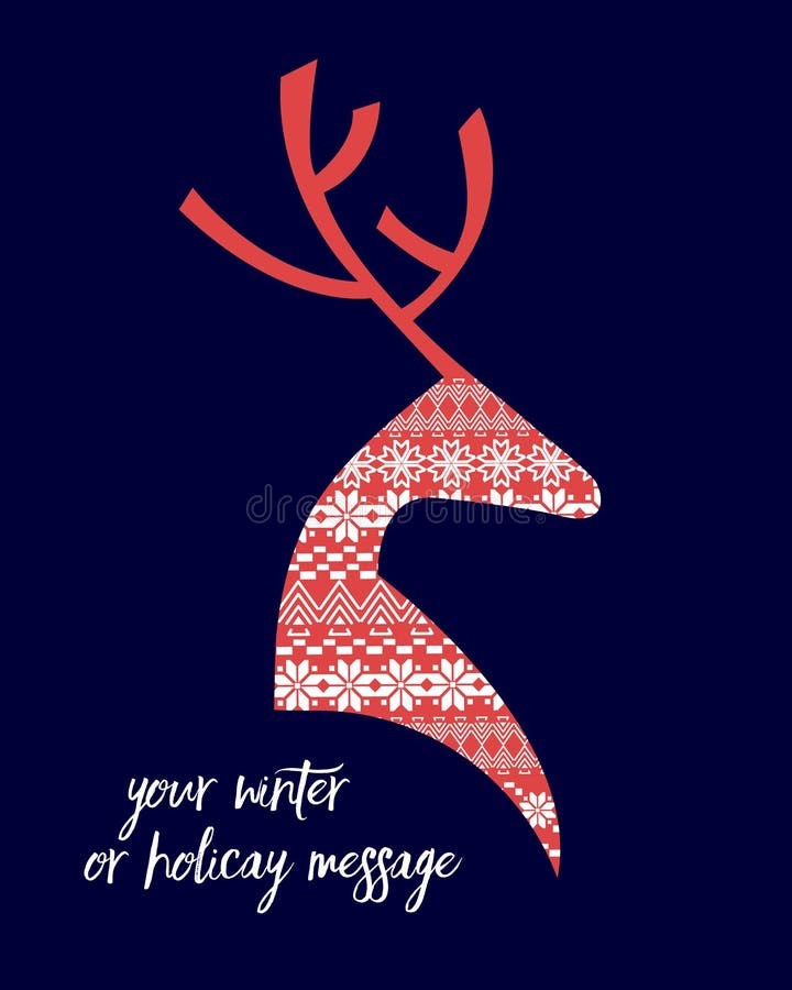 Het noordse Ontwerp van de Rendierwinter stock illustratie Het noordse Ontwerp van de Rendierwinter stock illustratie