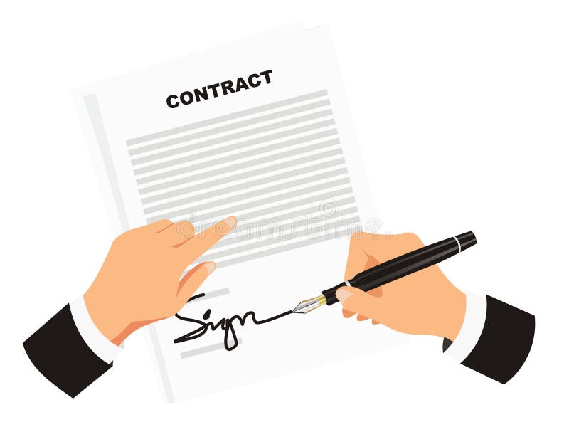 Het ondertekenen van Contract voor Zaken