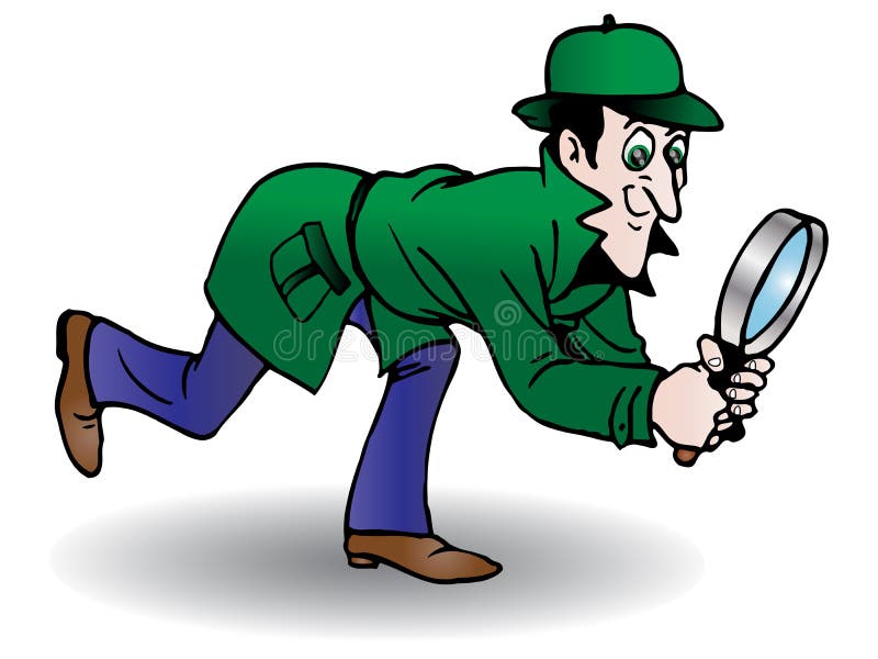 Het onderzoek van de detective vector illustratie Het onderzoek van de detective vector illustratie