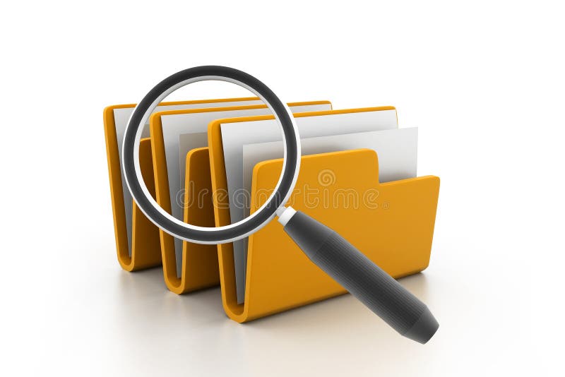 Map zoekopdracht stock illustratie