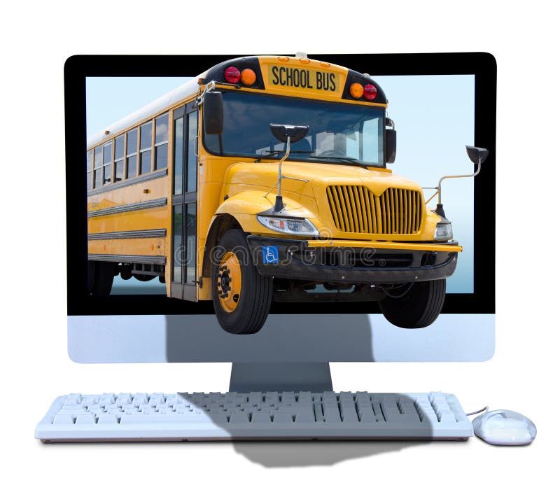 Het online onderwijsonderwijs met technologie het leren stock afbeelding Het online onderwijsonderwijs met technologie het leren stock afbeelding