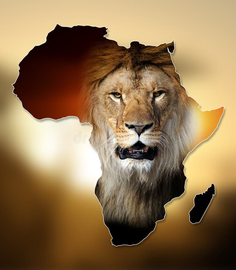 Het Ontwerp van de het Wildkaart van Afrika stock afbeelding Het Ontwerp van de het Wildkaart van Afrika stock afbeelding