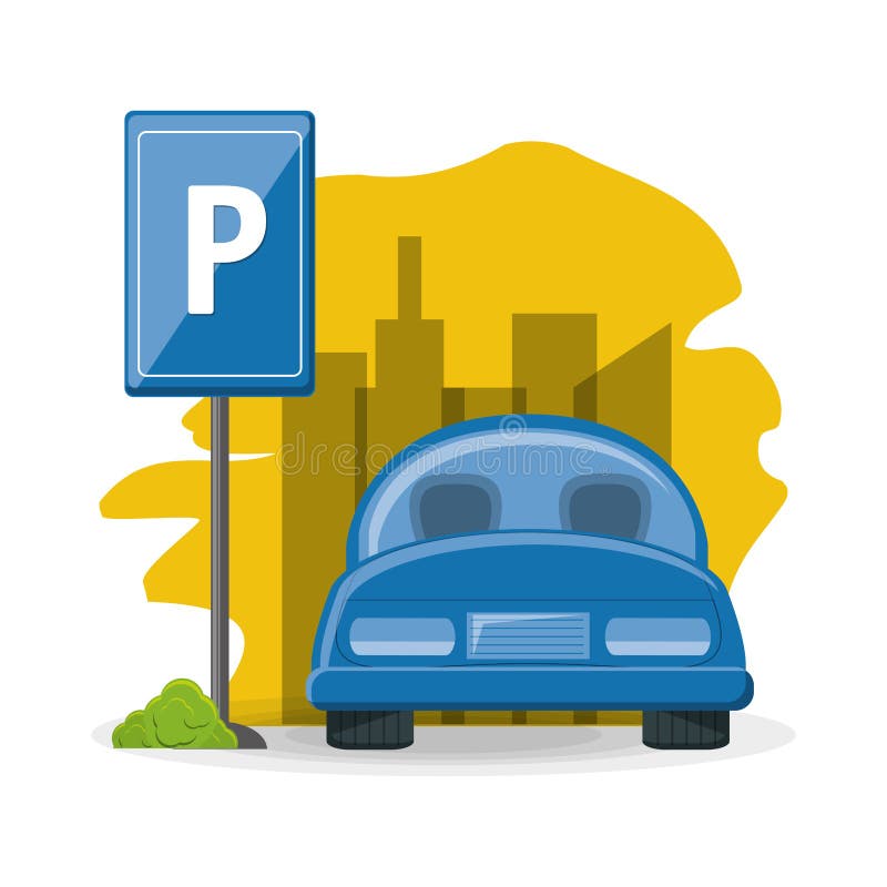 Het ontwerp van de parkerenstreek stock illustratie Het ontwerp van de parkerenstreek stock illustratie