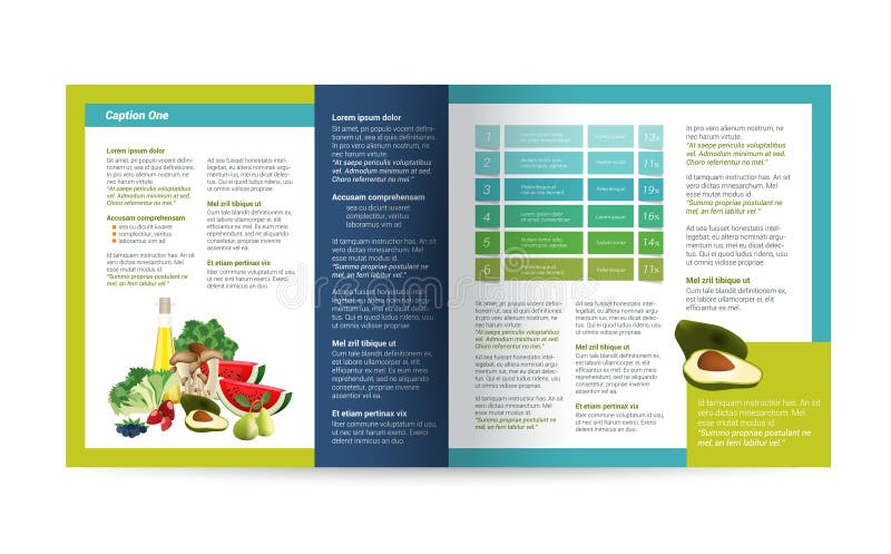 Het ontwerp van de voedselbrochure royalty-vrije illustratie Het ontwerp van de voedselbrochure royalty-vrije illustratie