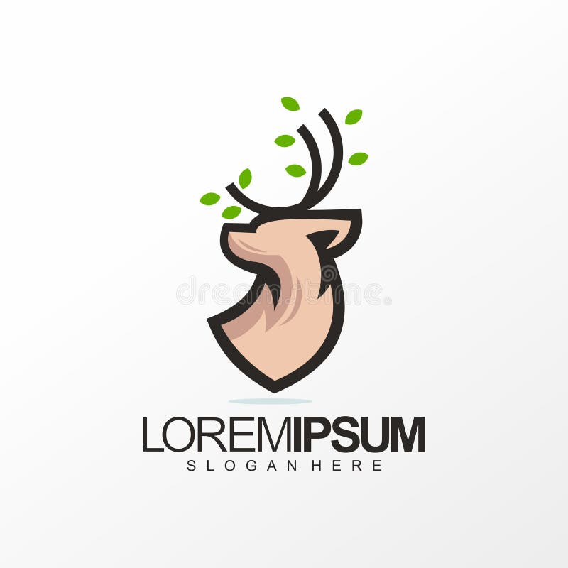 Het ontwerp vectorillustratie van het hertenembleem stock illustratie Het ontwerp vectorillustratie van het hertenembleem stock illustratie