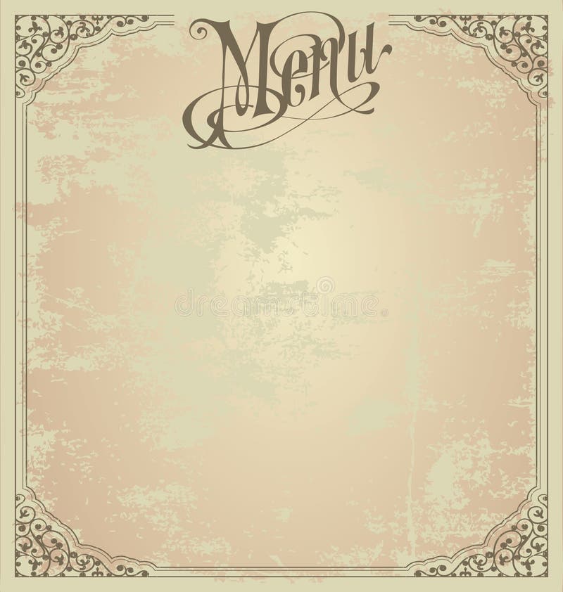 Het ontwerpmalplaatje van het menu royalty-vrije illustratie Het ontwerpmalplaatje van het menu royalty-vrije illustratie