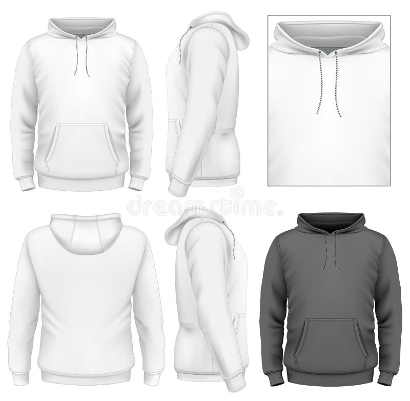 Het ontwerpmalplaatje van mensen hoodie vector illustratie Het ontwerpmalplaatje van mensen hoodie vector illustratie