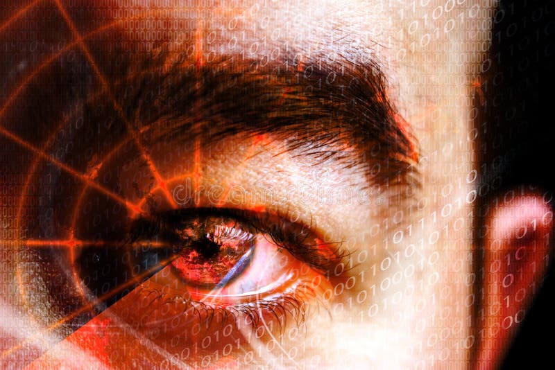 Het Oog van de Misdaad van Cyber stock foto Het Oog van de Misdaad van Cyber stock foto