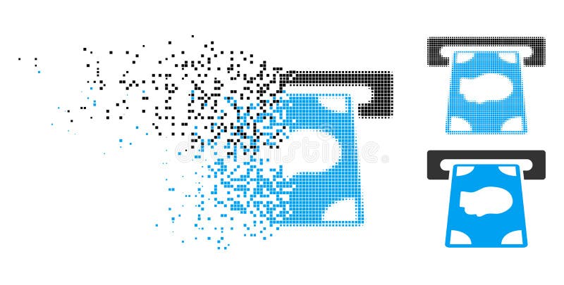Het oplossende Halftone Cashpoint Pictogram van Pixelated stock illustratie