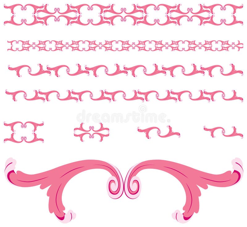 Het ornamentgrenzen van de rol/vector vector illustratie Het ornamentgrenzen van de rol/vector vector illustratie