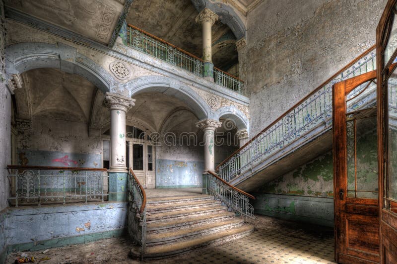 Het oude ziekenhuis in Beelitz royalty-vrije stock foto Het oude ziekenhuis in Beelitz royalty-vrije stock foto