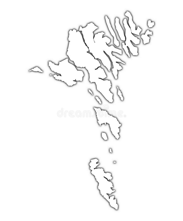Het overzichtskaart van de Faeröer