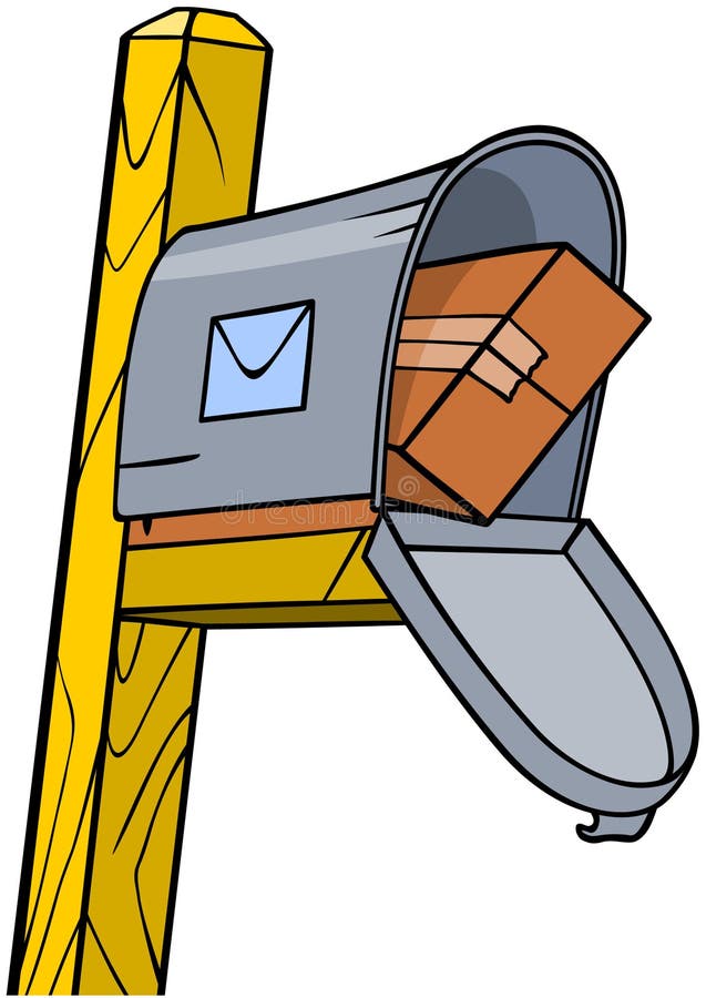 De Of Het Brievenbus De Tekening Van De Brievenbus Vector Illustratie - Illustration of