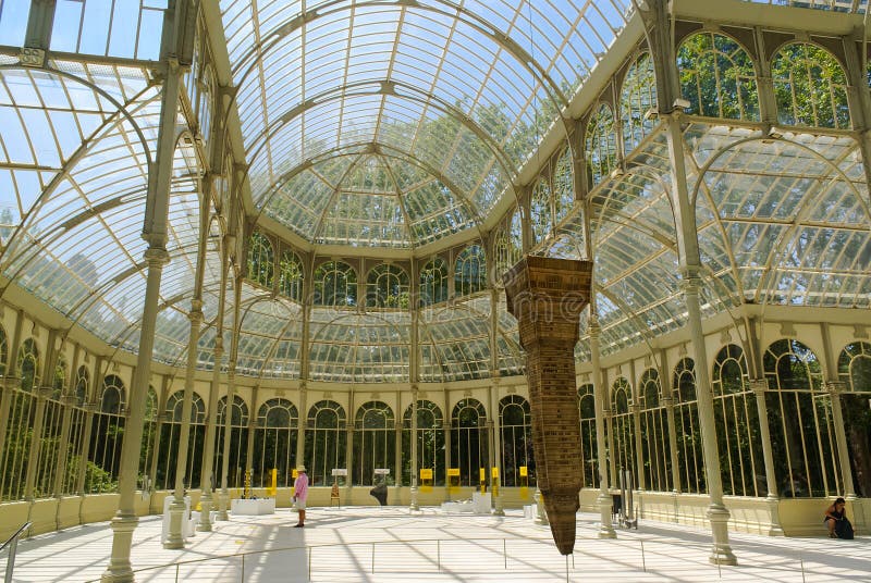 Het Paleis van het kristal in Madrid royalty-vrije stock afbeeldingen Het Paleis van het kristal in Madrid royalty-vrije stock afbeeldingen