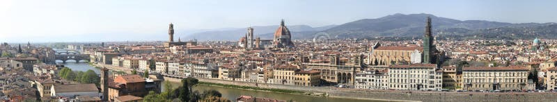Het panorama van Florence stock afbeeldingen Het panorama van Florence stock afbeeldingen