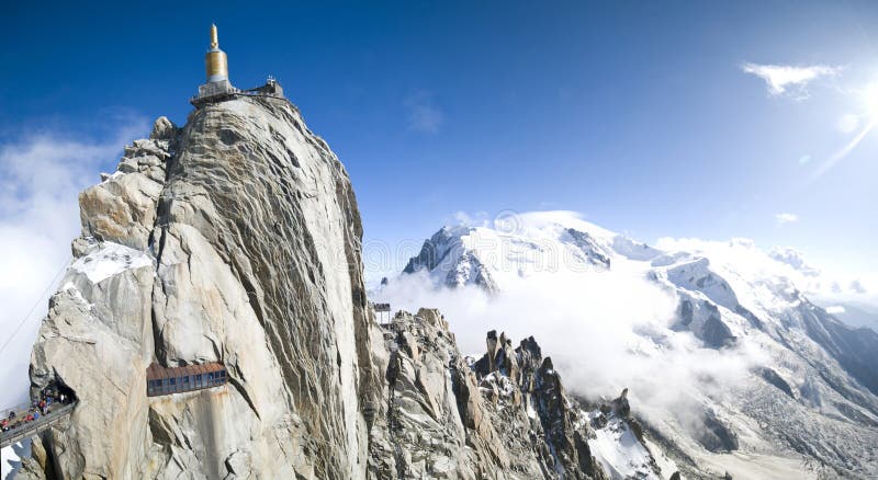 Het panorama van Mont Blanc royalty-vrije stock foto Het panorama van Mont Blanc royalty-vrije stock foto