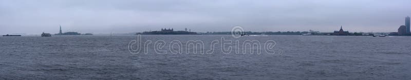 Het panorama van New York - Hudson- stock foto's Het panorama van New York - Hudson- stock foto's
