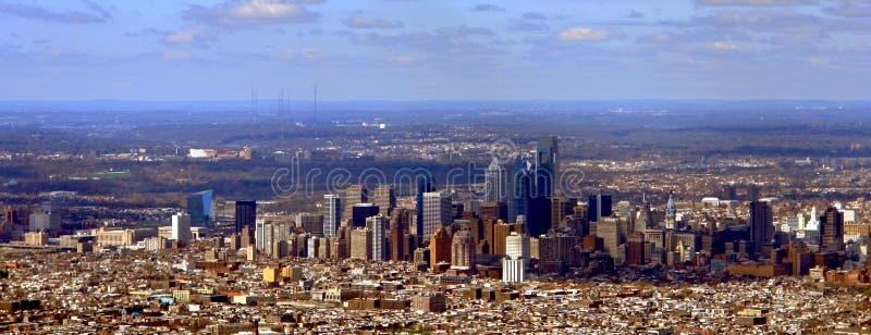Het Panorama van Philadelphia Pennsylvania stock foto Het Panorama van Philadelphia Pennsylvania stock foto
