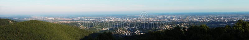 Het panorama van Zagreb royalty-vrije stock foto Het panorama van Zagreb royalty-vrije stock foto
