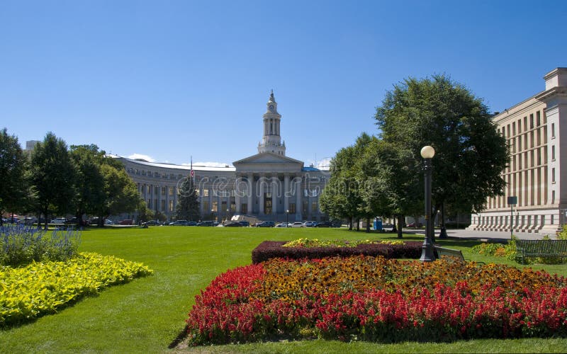 Het Park van het openbare Centrum in Denver, Colorado stock foto's Het Park van het openbare Centrum in Denver, Colorado stock foto's