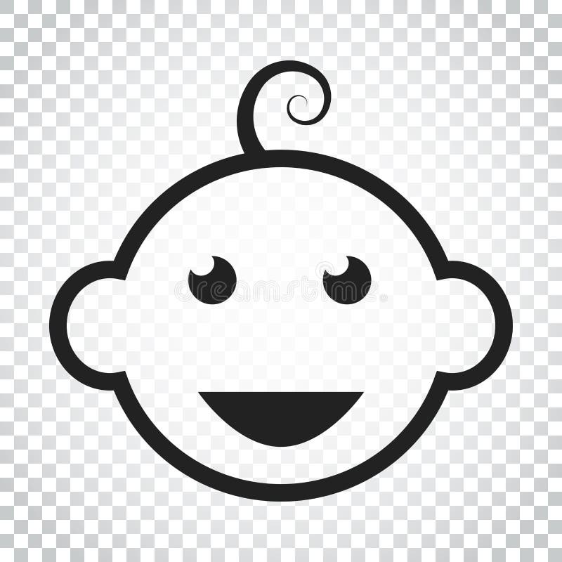 Het pasgeboren pictogram van het babygezicht Weinig baby vectorillustratie eenvoudig stock illustratie Het pasgeboren pictogram van het babygezicht Weinig baby vectorillustratie eenvoudig stock illustratie