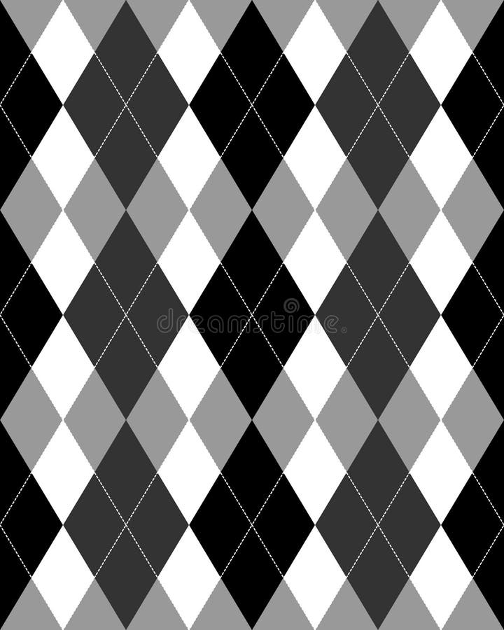 Het Patroon Grayscale van Argyle vector illustratie Het Patroon Grayscale van Argyle vector illustratie