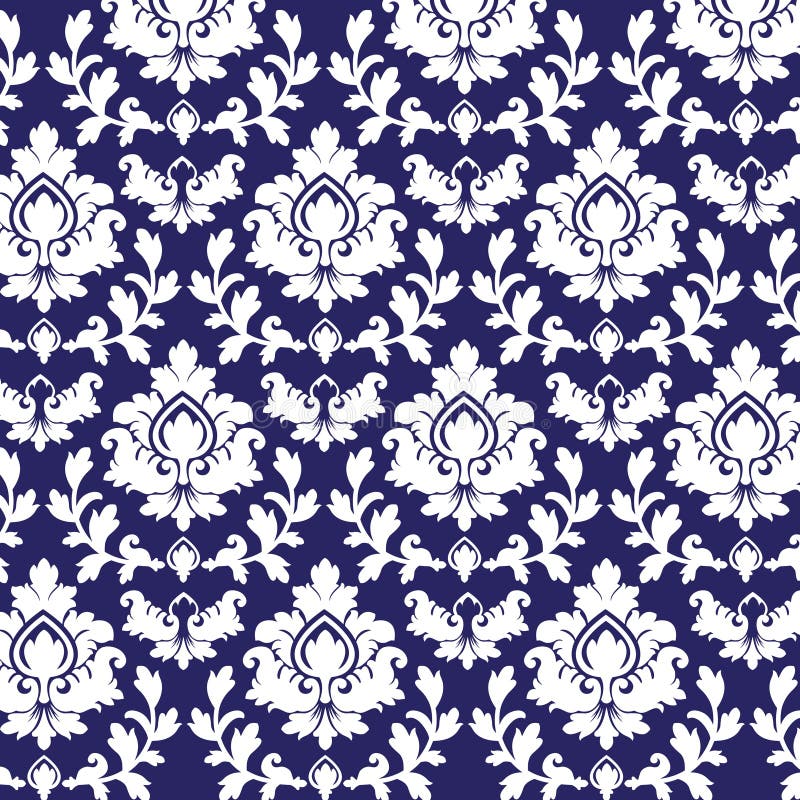 Damask background pattern blue background. Damask background pattern blue background