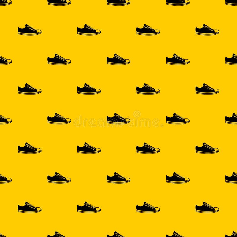 Canvas sneaker pattern seamless vector repeat geometric yellow for any design. Canvas sneaker pattern seamless vector repeat geometric yellow for any design