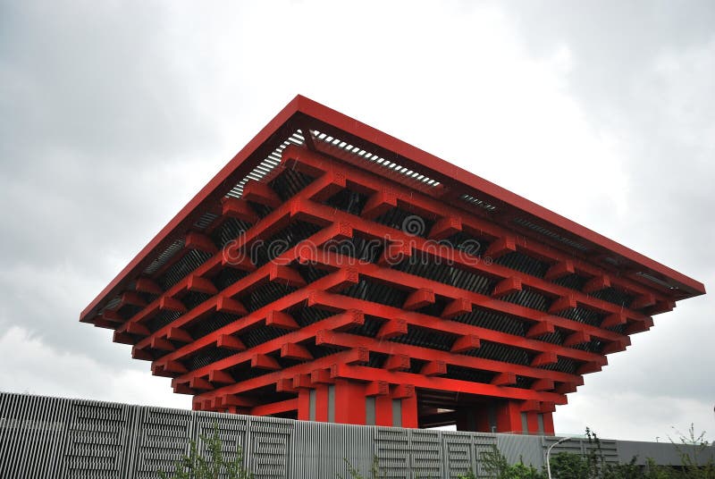 red building CLOSEUP China pavilion 2010 world expo. red building CLOSEUP China pavilion 2010 world expo