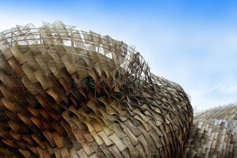 Shanghai World Expo Spain Pavilion with blue sky. Shanghai World Expo Spain Pavilion with blue sky